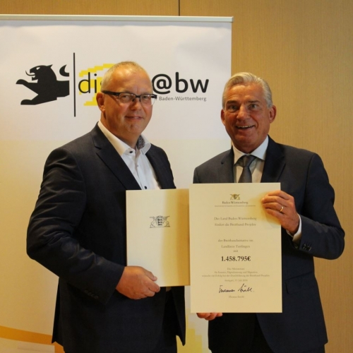 BIT erhält von Minister Strobl Förderbescheide über 1.458.795 Euro für den Backboneausbau im Landkreis Tuttlingen