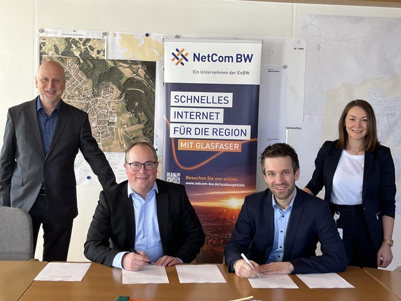 NetCom BW und Gemeinde Mahlstetten unterzeichnen Kooperationsvertrag